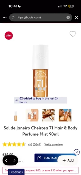 Sol de Janeiro Cheirosa 71 Hair & Body Perfume Mist 90ml