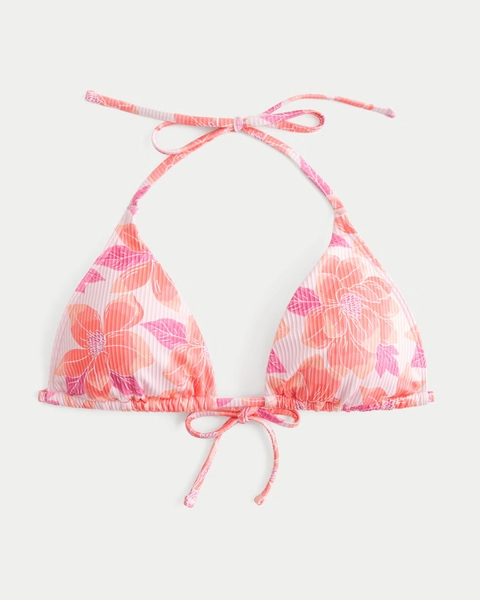 Ribbed Triangle Bikini Top