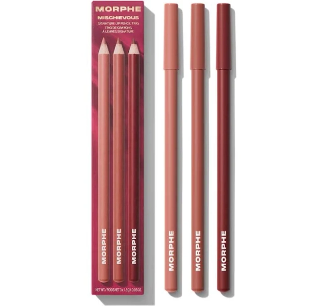 Morphe Mischievous Signature Lip Pencil Trio