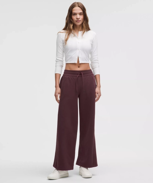 Scuba Mid-Rise Wide-Leg Pant *Regular - Goodnight Plum - XL