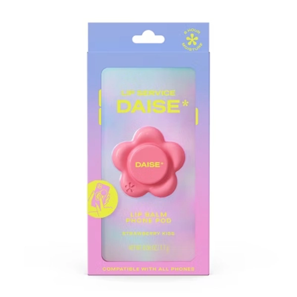 DAISE Lip Service Lip Balm Phone Pod - Strawberry Kiss - 1.7g: Moisturizing, Hydrating, Nourishing, Lip Balm
