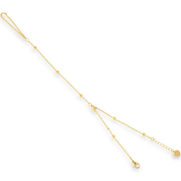 18K Gold Plated Stainless Steel Waterproof Beaded Hand Chain
