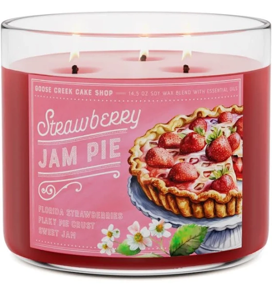 Strawberry Jam Pie Large 3-Wick Scented Candle | Goose Creek Candle