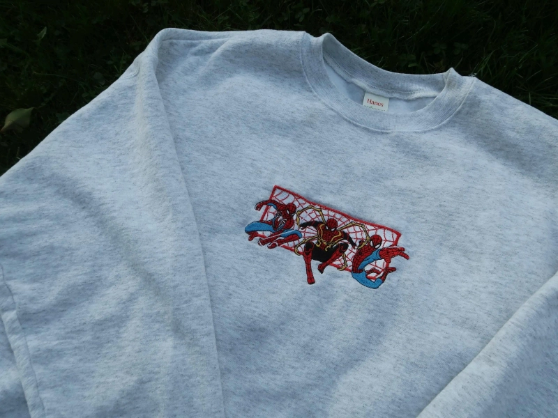 Spider-Man Embroidered Crew Neck