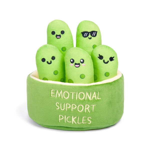 Emotional Support Pals Pickles, Plush Food Toys, Includes 5 Plushies with Carrying Basket, Dorm Room Décor - Walmart.com