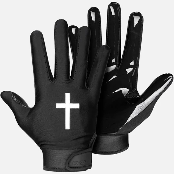 sleefs Faith Cross Sticky Football Receiver Gloves