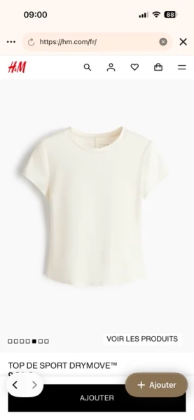 Top de sport DryMove™ - Noir