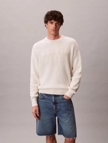 Varsity Logo Graphic Relaxed Sweater