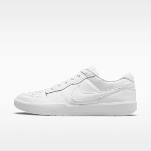 Nike SB Force 58 Premium Skate Shoes - White/White/White/White - Size 4