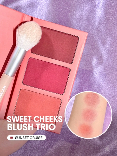 SHEGLAM Sweet Cheeks Blush Trio-Sunset Cruise Brand Beauty Cosmetic Makeup For Women And Girls