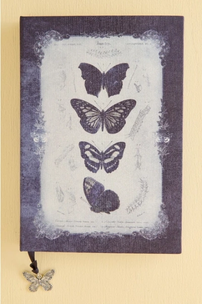 Midnight Butterflies Charm Journal