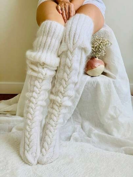 Women's Thigh High Socks, Over-The-Knee Socks, Ladies' Long Socks, Warm And Comfortable For Winter Christmas Gift