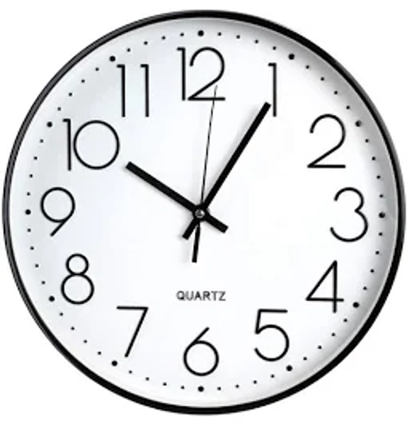 TOHOOYO 12 Inch Silent Non Ticking Quartz Wall Clock