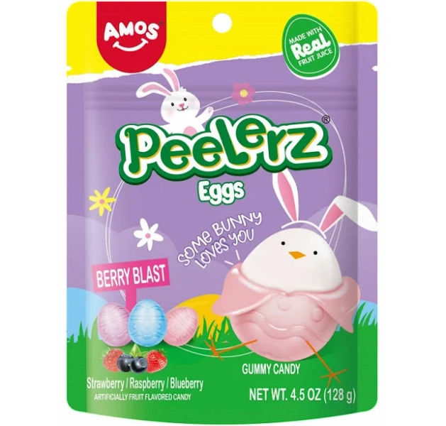 Amos Peelerz Berry Blast Gummy Candy Bag