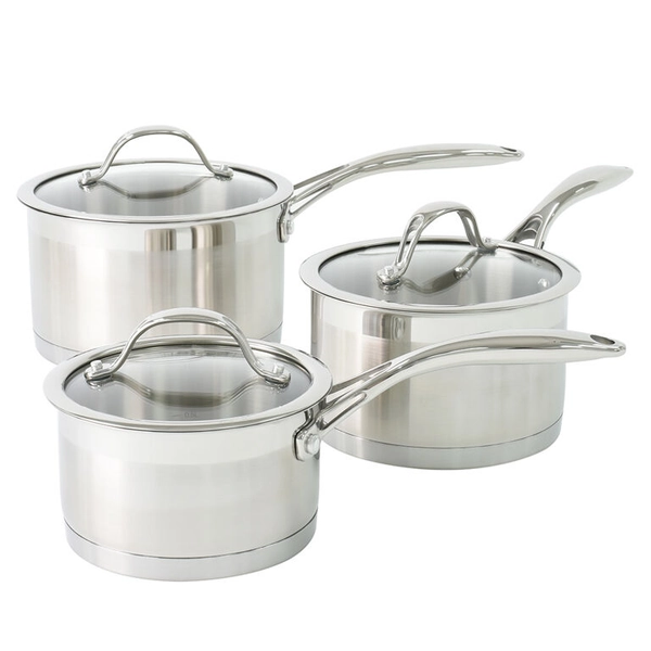 Professional Stainless Steel Saucepan Set  3 Piece