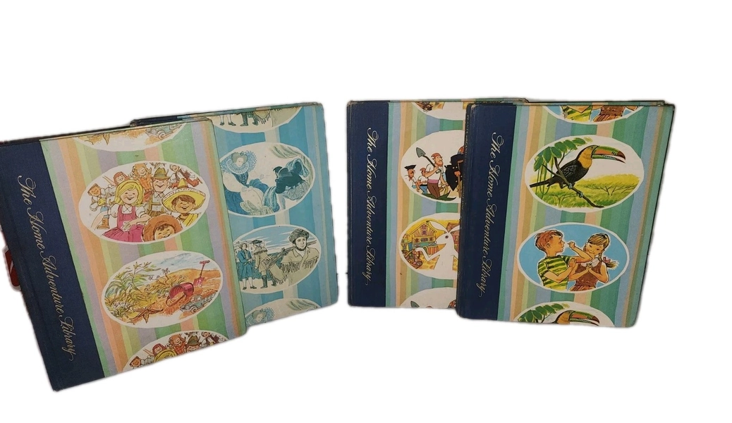 The Home Adventure Library Book Lot, Volume Set 2-5, Vintage Kid's Books 1973
