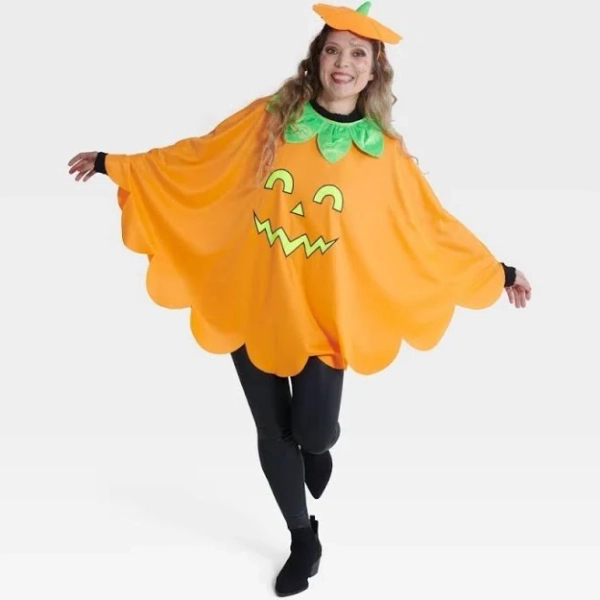 Hyde & EEK! Boutique Pumpkin Poncho Halloween Costume Kit