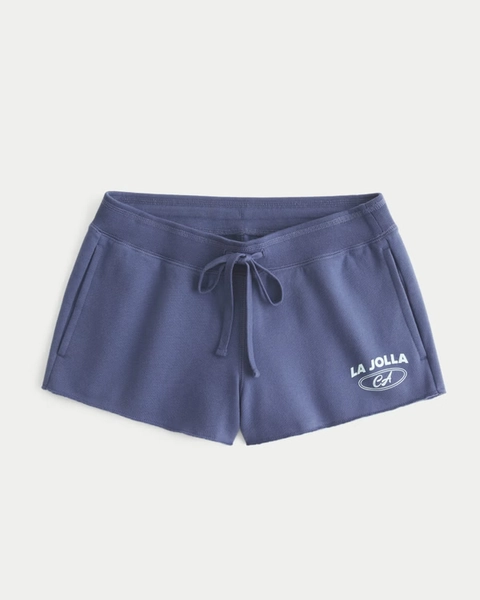 Graphic Fleece Mini Shorts