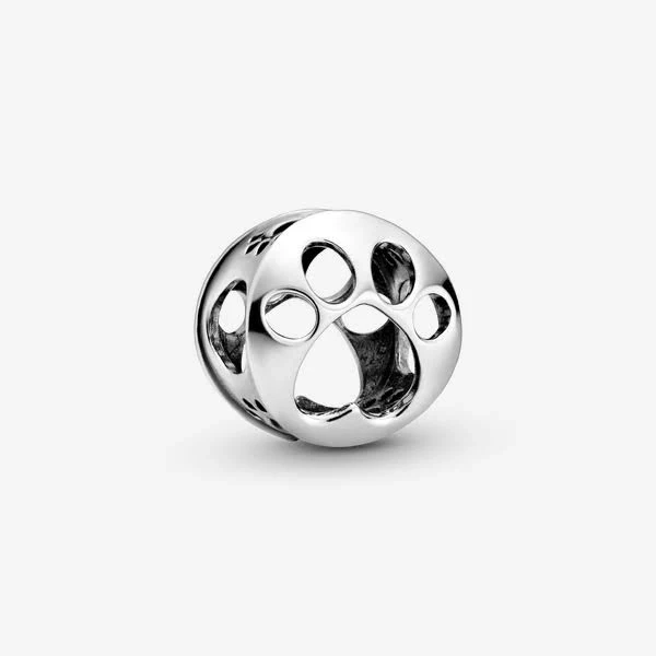 Pandora Openwork Paw Print Silver Charm