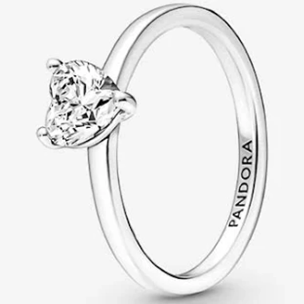 Anello Pandora Solitario con Pietra Cuore