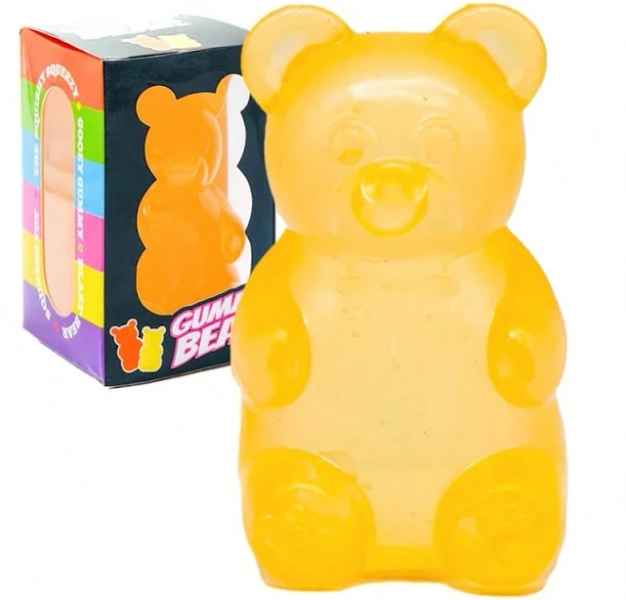 Stress Bear Squishy Ball, Gummy Bear Toy, Sugar Filled Squishy Toys For Kids Stress Relief - High Density Squeeze Balls For Students Calming - Ultra-