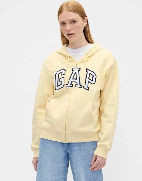 Gap Women's Relaxed Gap Logo Zip Hoodie