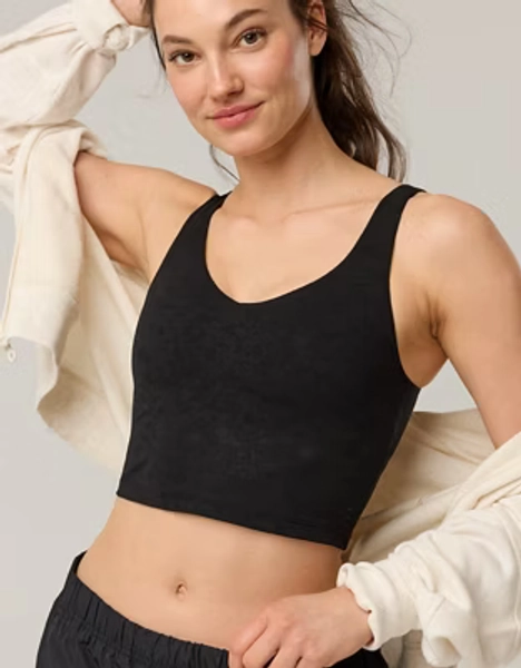 OFFLINE By Aerie Lace Low Key Longline Sports Bra