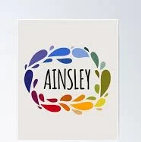 Ainsley Name Cute Colorful Gift Named Ainsley Poster