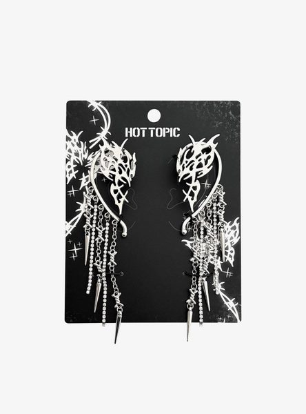Cyber Wing Spiked Ear Cuff Set