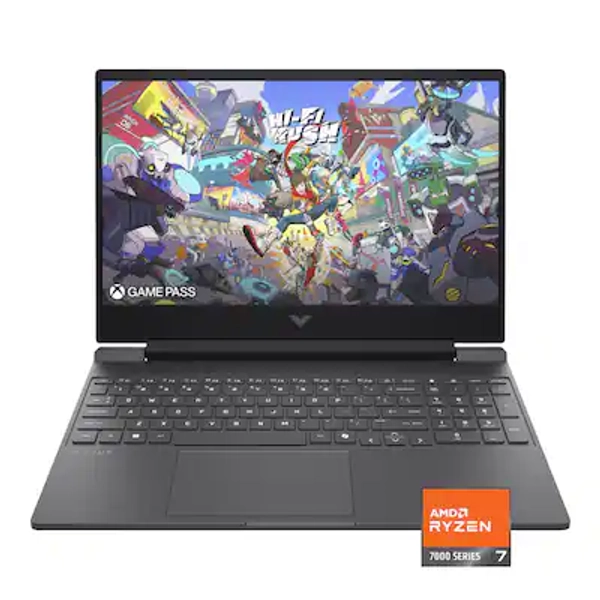 HP - Victus 15.6" 144Hz Full HD Gaming Laptop - AMD Ryzen 7 7445HS - 16GB Memory - NVIDIA GeForce RTX 4050 - 512GB SSD - Mica Silver