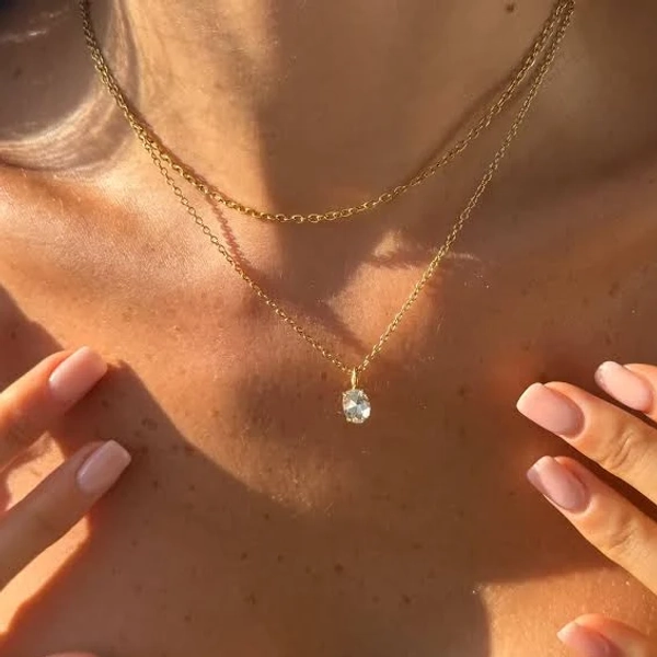 18K Gold Plated Stainless Steel Waterproof Juno Necklace