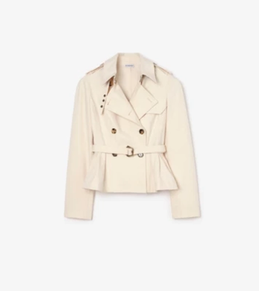 Giacca trench Isabella in cotone (Beige Linen) - Donna | Sito ufficiale Burberry®