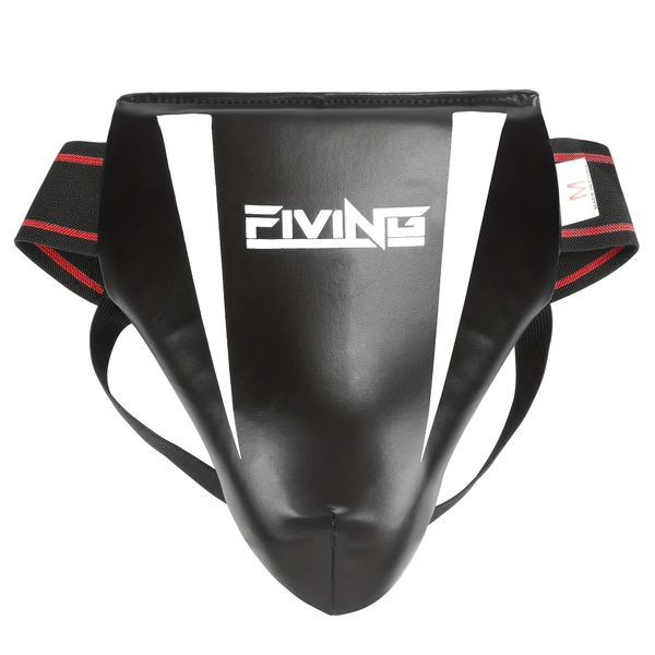 FIVING Adult Martial Arts Training Boxing Protector with Adjustable Straps & Breathable Mesh - Muay Thai, Taekwondo Protective Gear for Men & Women (Red/Blue/Black), Combat Sports Equipment, Sleek Sporty Design, Secure Fit Design