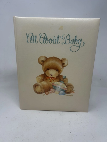 Hallmark All About Baby Book Teddy Bear Keepsake Scrapbook Album Vintage 1980s