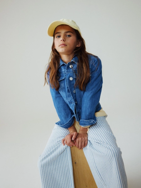 Denim Bright Blue Western Jacket (3-16yrs)