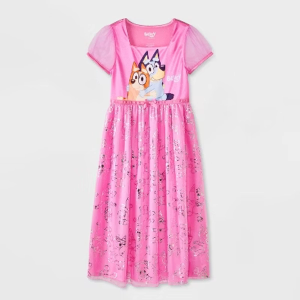Girls' Bluey Fantasy NightGown -  Pink M