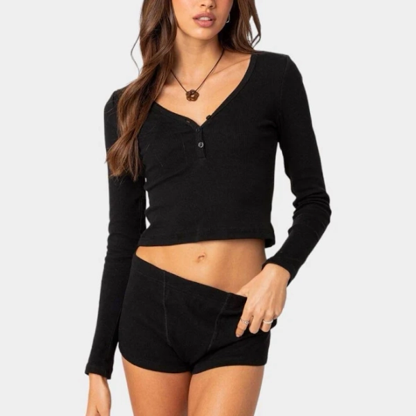 Edikted Women's Rebekah Ribbed Top