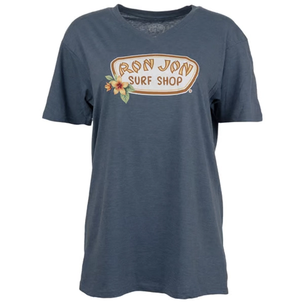 Ron Jon Women's Floral Boards V-neck Tee