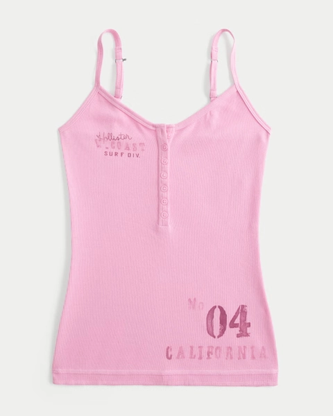 Surf Logo Graphic Henley Cami