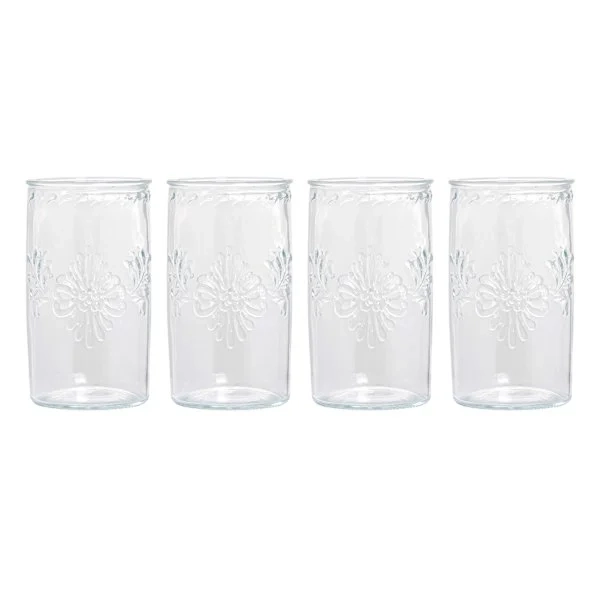 Set of 4 Global Market Flower Highball
