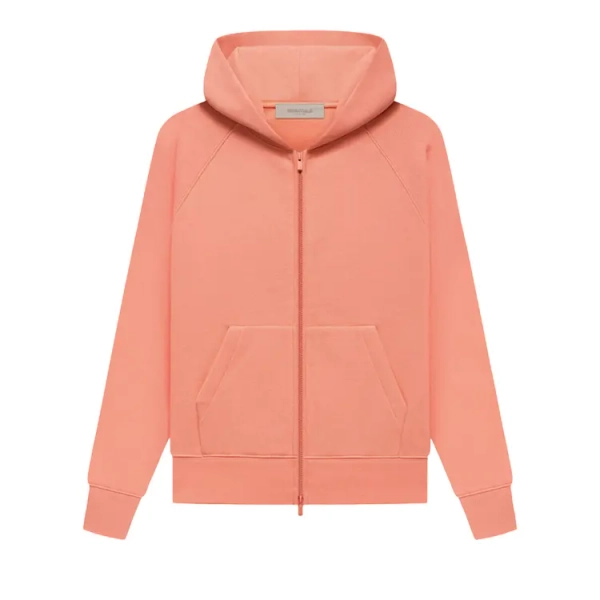Buy Fear of God Essentials Full Zip Hoodie 'Coral' - 785SU222032K | GOAT