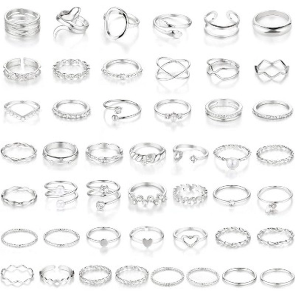 Gold Knuckle Rings Set for Women Stackable Joint Finger Midi Rings Dainty Cubic Crystal Zirconia Simple Hollow Twist Cute Rings Pack Jewelry Gift