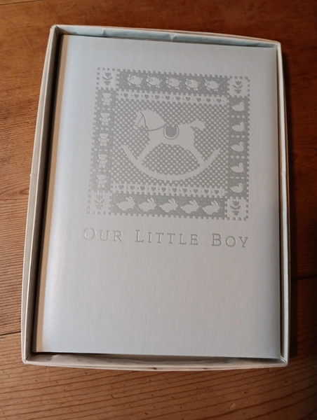 Vtg 80s Hallmark Our Little Boy Keepsake Album Memory Record Book Blue 1984 NEW