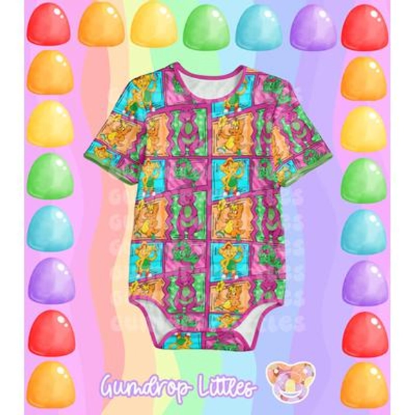 ABDL Purple Dino Onesie