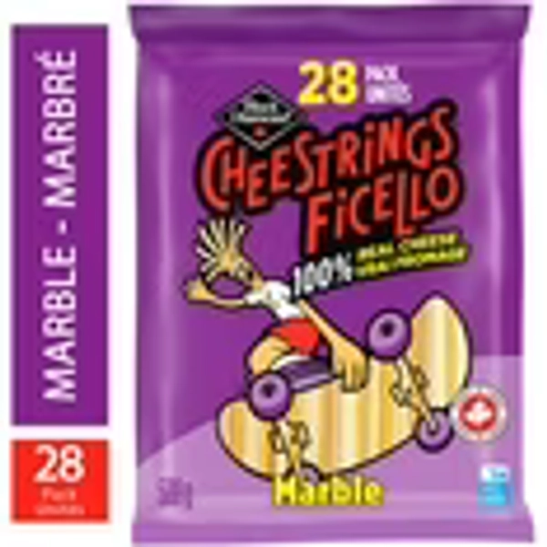 Black Diamond Marble Cheese Cheestrings, 28 units, 588g