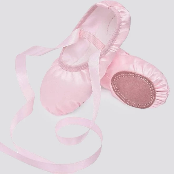 Satin Ballet Shoes with Ribbons