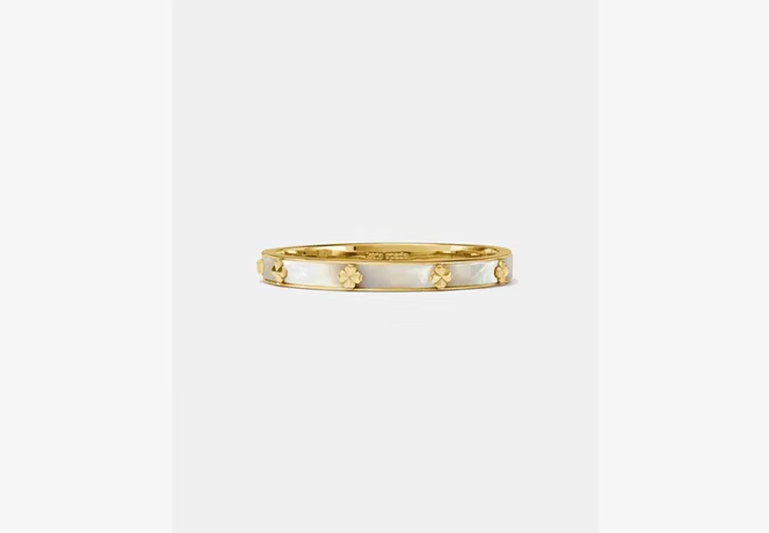 Spade Flower Hinged Bangle