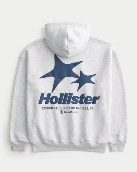 Boxy Logo Graphic Hoodie