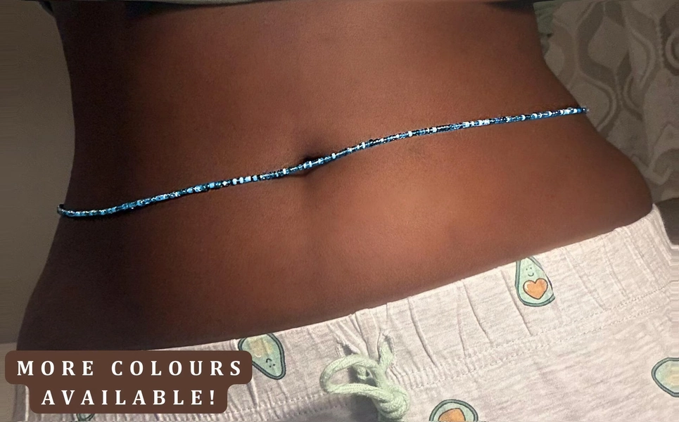 Dainty Seed Bead Waist Chain - Waterproof Boho Beach Jewelry