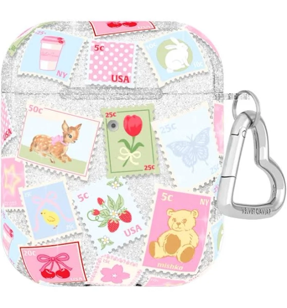 Velvet Caviar Spring Whimsy Stamps Glitter AirPod Case For AirPod Case